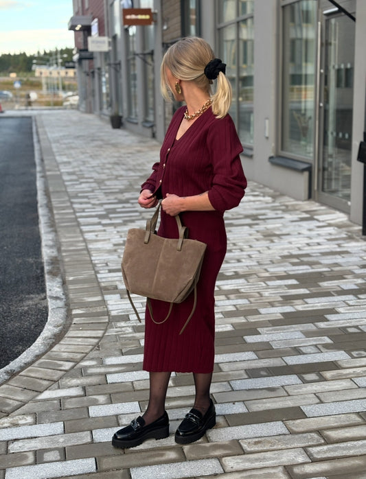 Anna set Cardigan + Dress  Burgundy