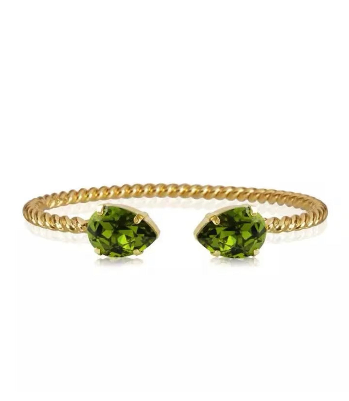Mini Drop Bracelet Gold Olivine