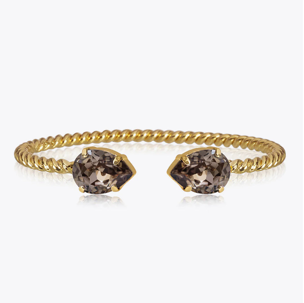 Mini Drop Bracelet / Greige Gold