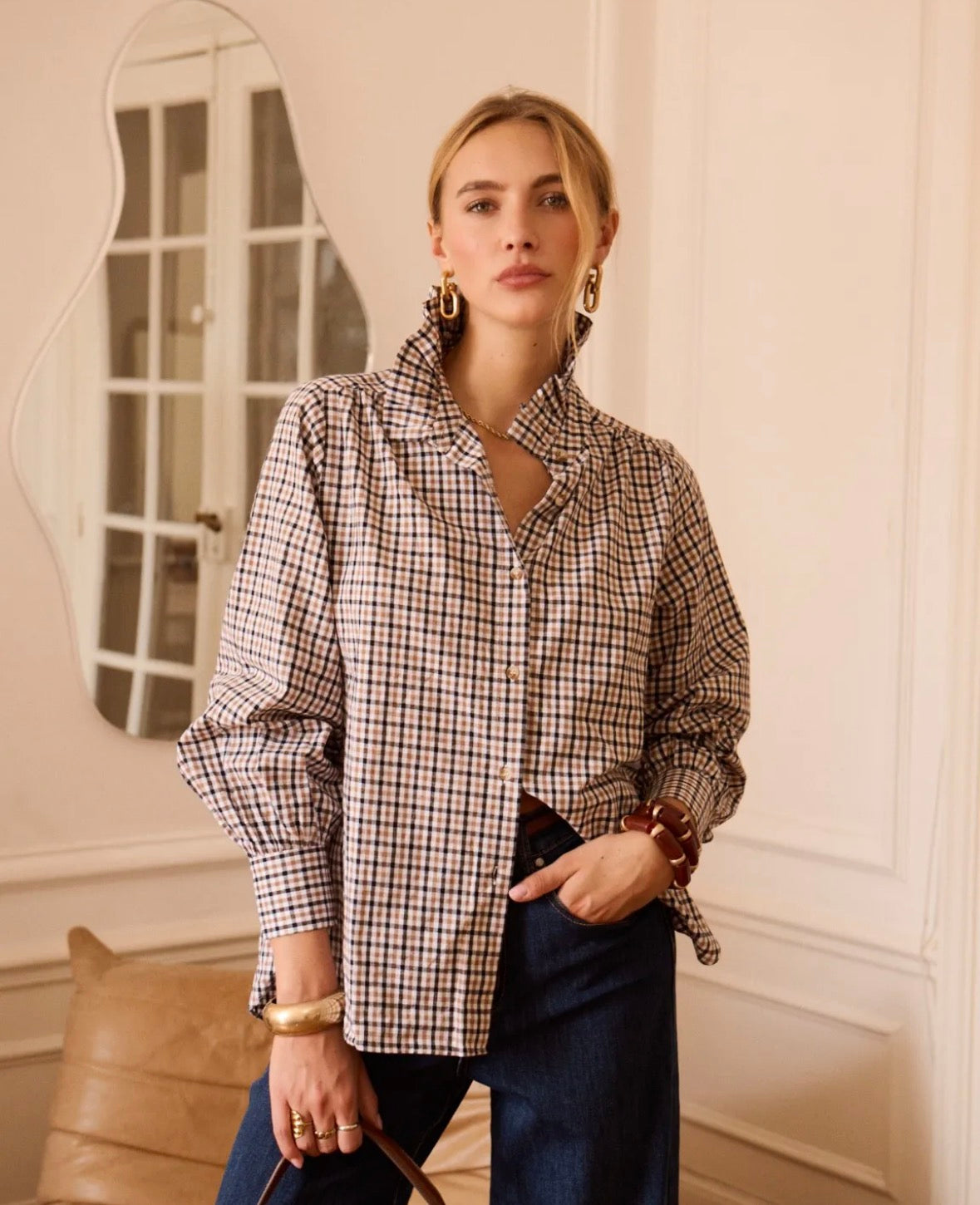 Alida skjorta Taupe