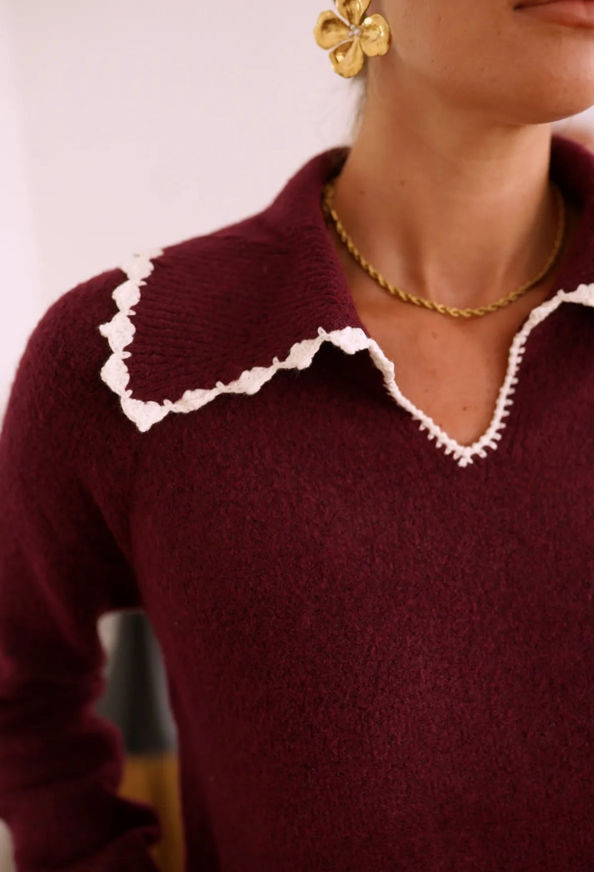Lana cardigan med krage