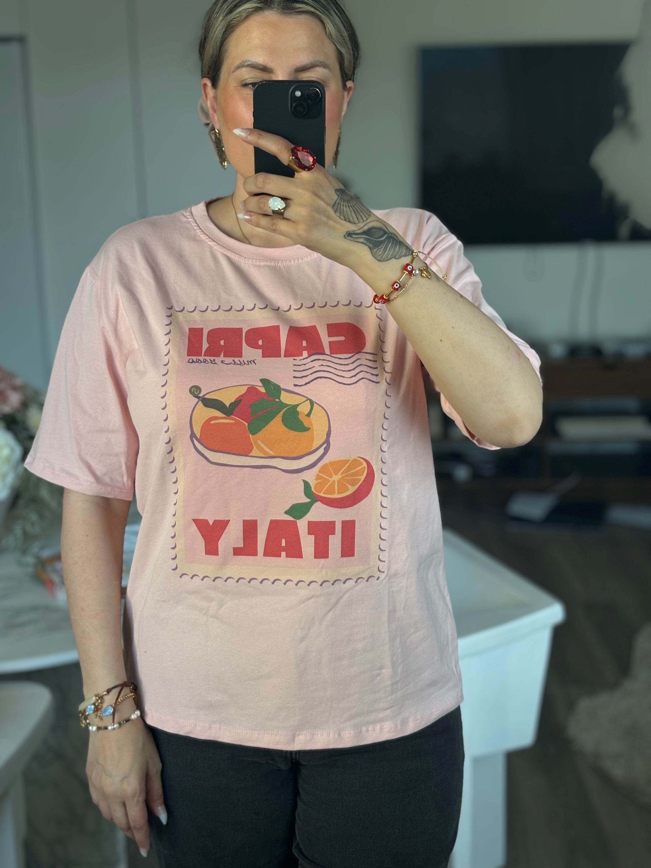 T-Shirt Capri Italy Rosa
