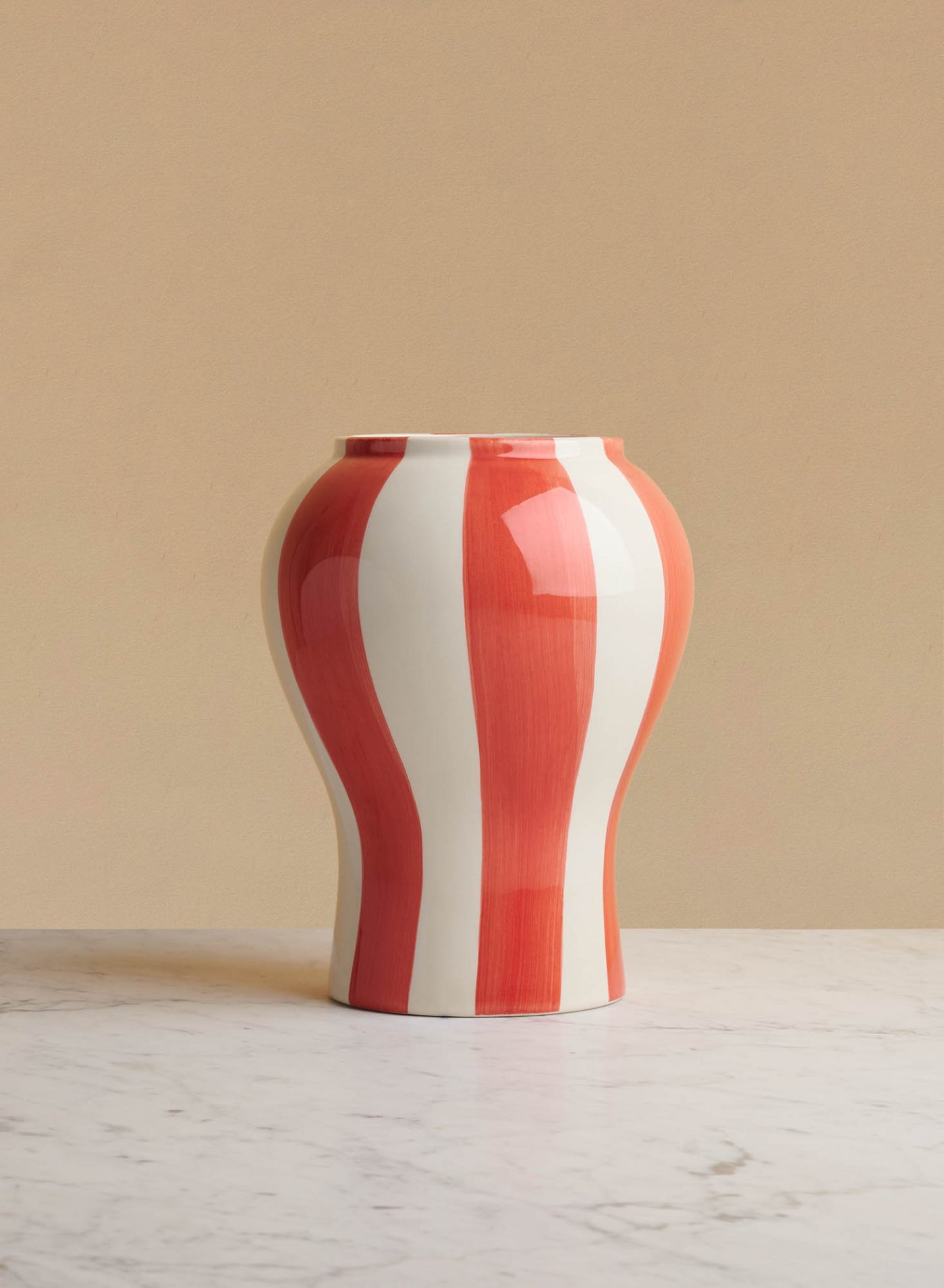 Sobremesa Stripe Vase Red