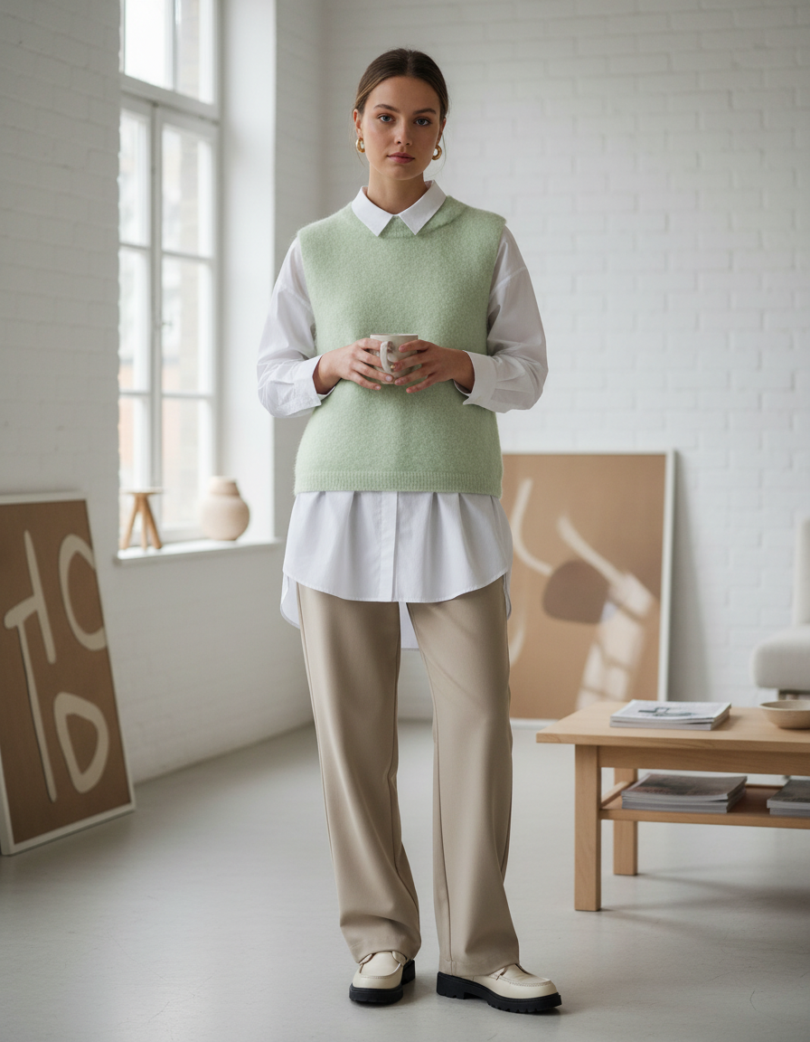 Piggelin stickad väst Onesize