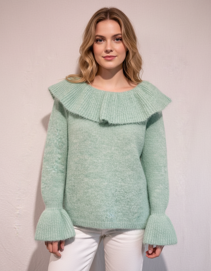 Lana tröja Misty green