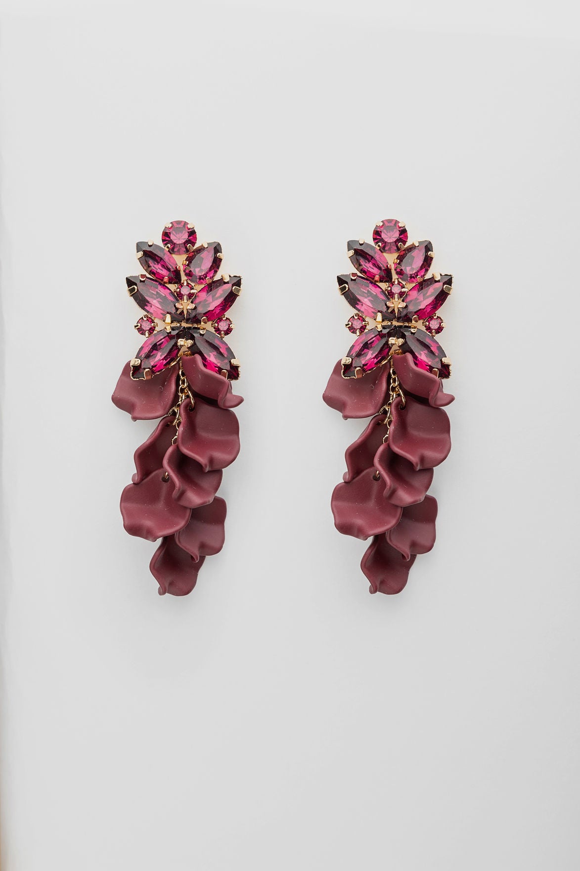Leaf big stone Burgundy