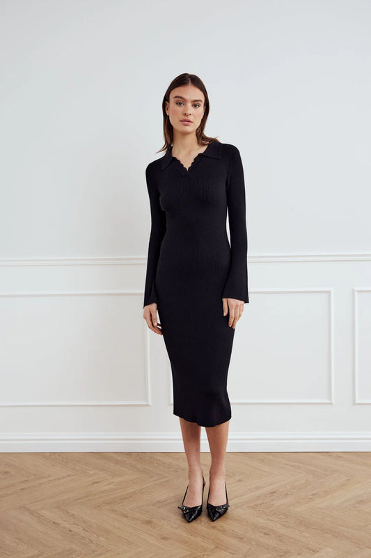 LIVVY KNIT DRESS BLACK
