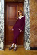 Load image into Gallery viewer, LIVVY KNIT DRESS Wine sugar combo
