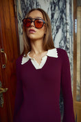 Load image into Gallery viewer, LIVVY KNIT DRESS Wine sugar combo
