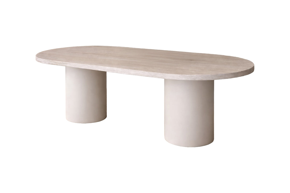 Beställningsvara NARVIK Ovalt Matbord 200 X 100 Beige