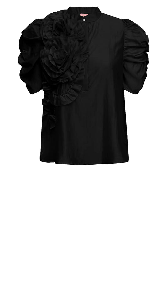 ANNSOFIGO BLOUSE - BLACK