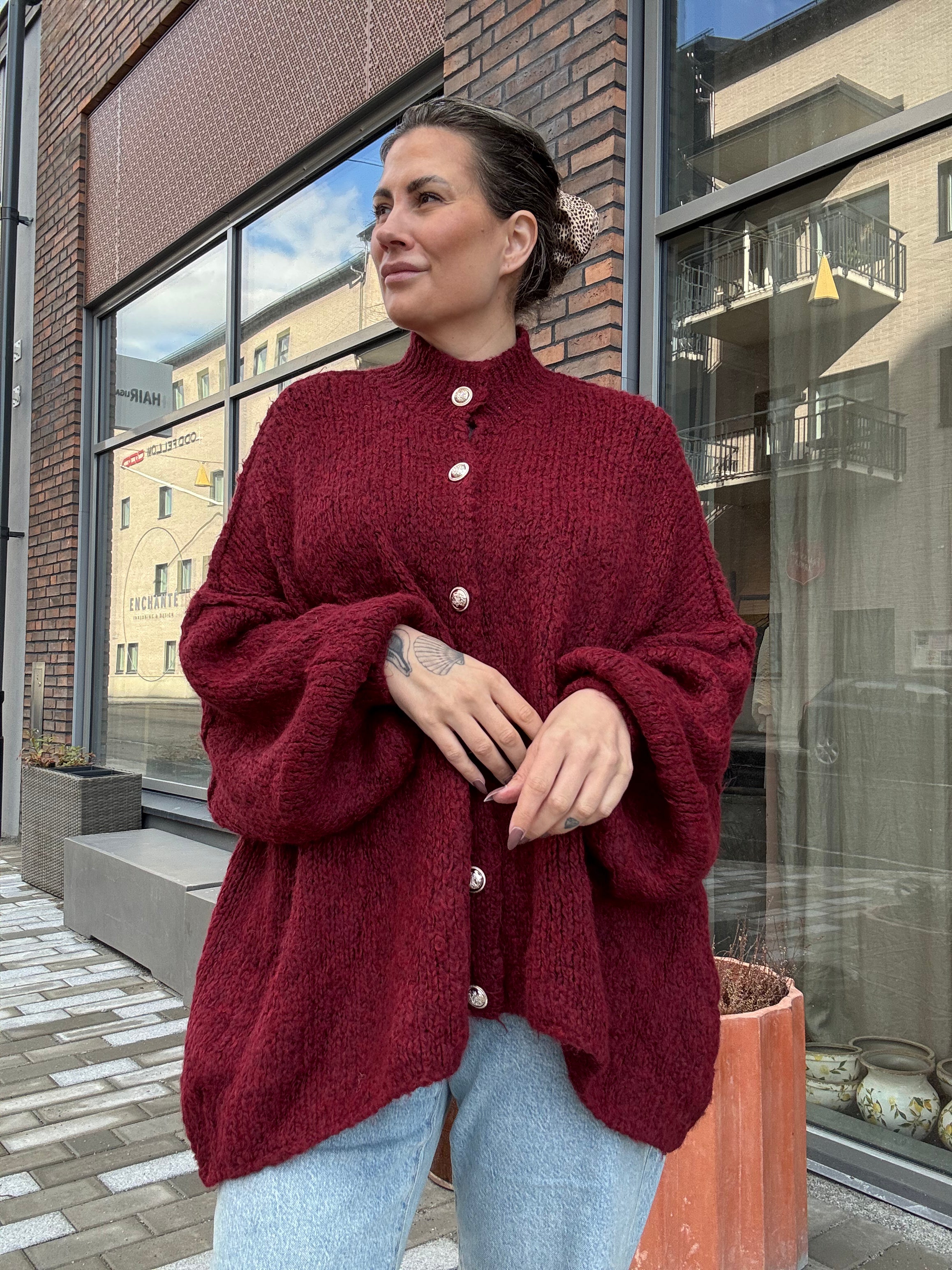 Oversize kofta burgundy M-XXL