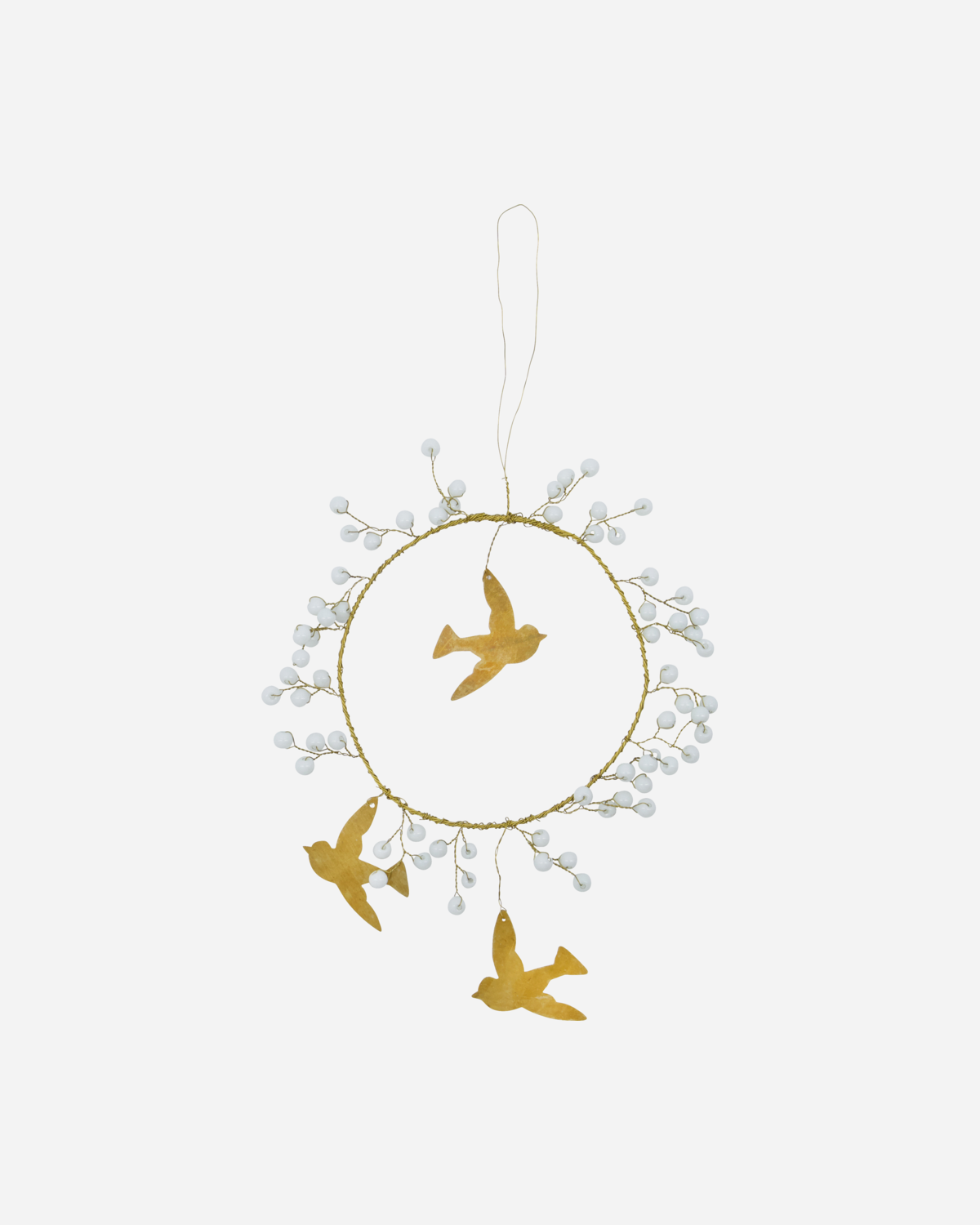 Christmas
Ornament,HDBird,White;Brass