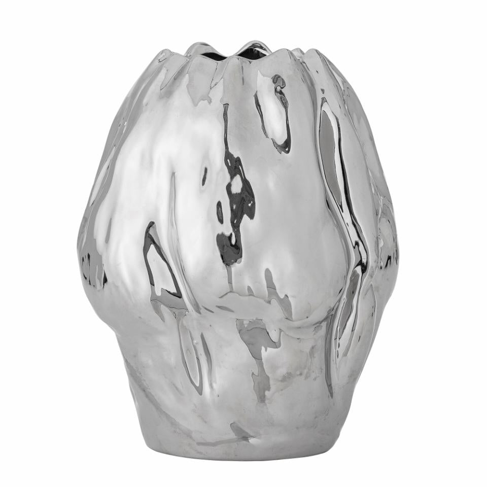 Bobby Vase, Silver, Stoneware