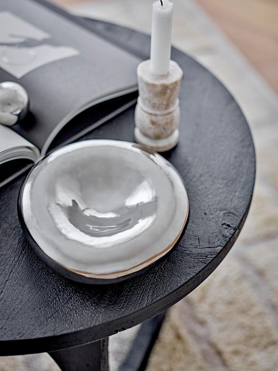 Shine bowl, Silver, Stoneware