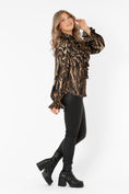 Load image into Gallery viewer, CHIARA BLOUSE DARK CHOCLATE/BLACK/SAND

