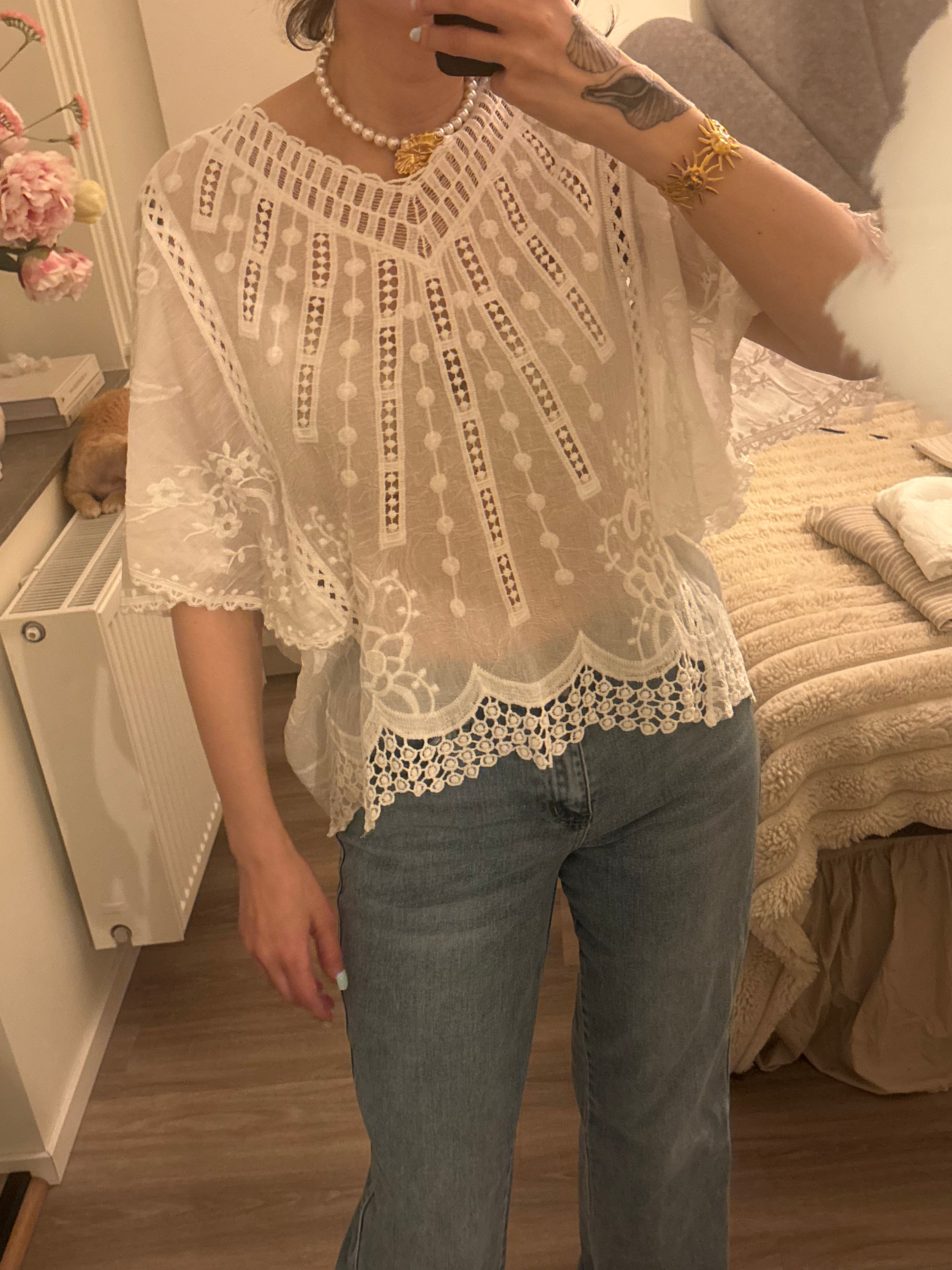 Mindy Bomullsblus S-L