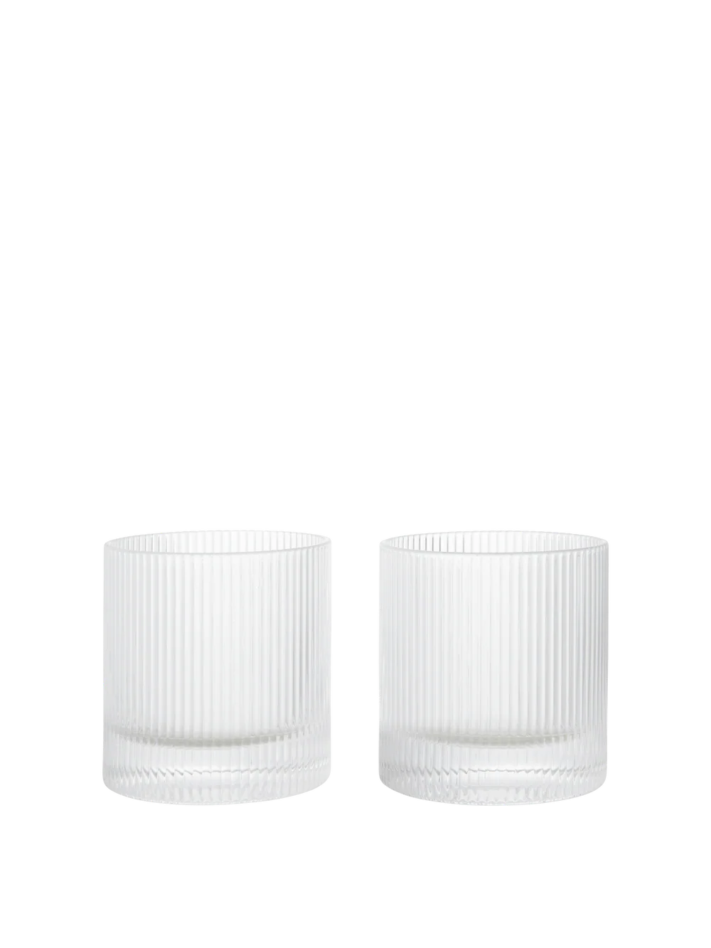 Ripple Tumbler Glasses - Set
of 2 - Clear