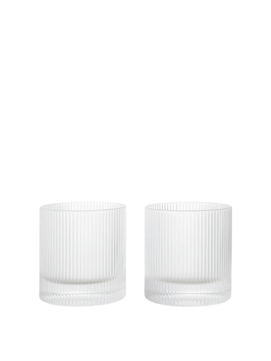 Ripple Tumbler Glasses - Set
of 2 - Clear