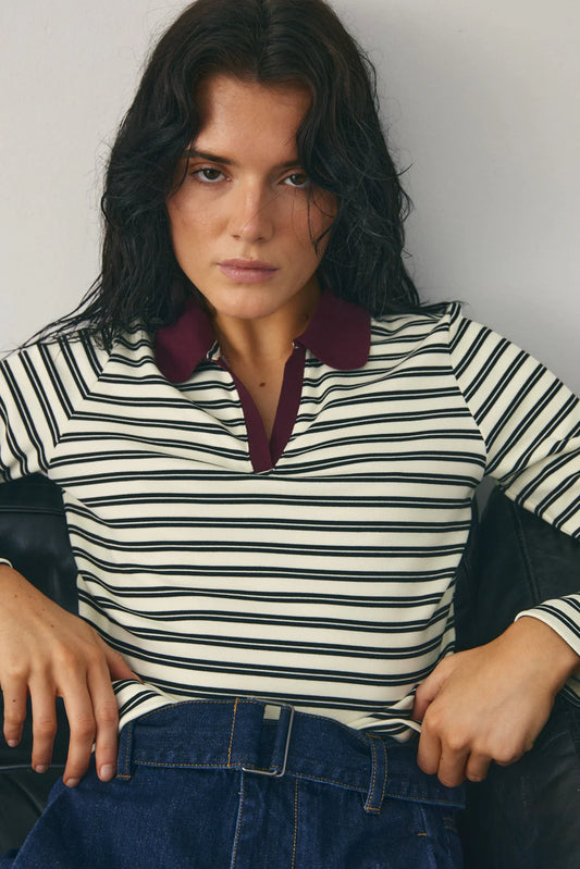 LUANE TOP CARYLL BLACK STRIPE