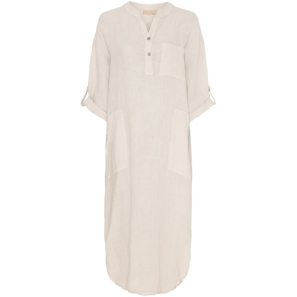 MDC MARIKE LINEN DRESS SABBIA