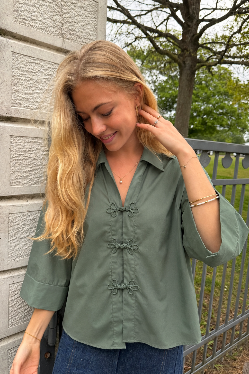 Augusta Blouse Army