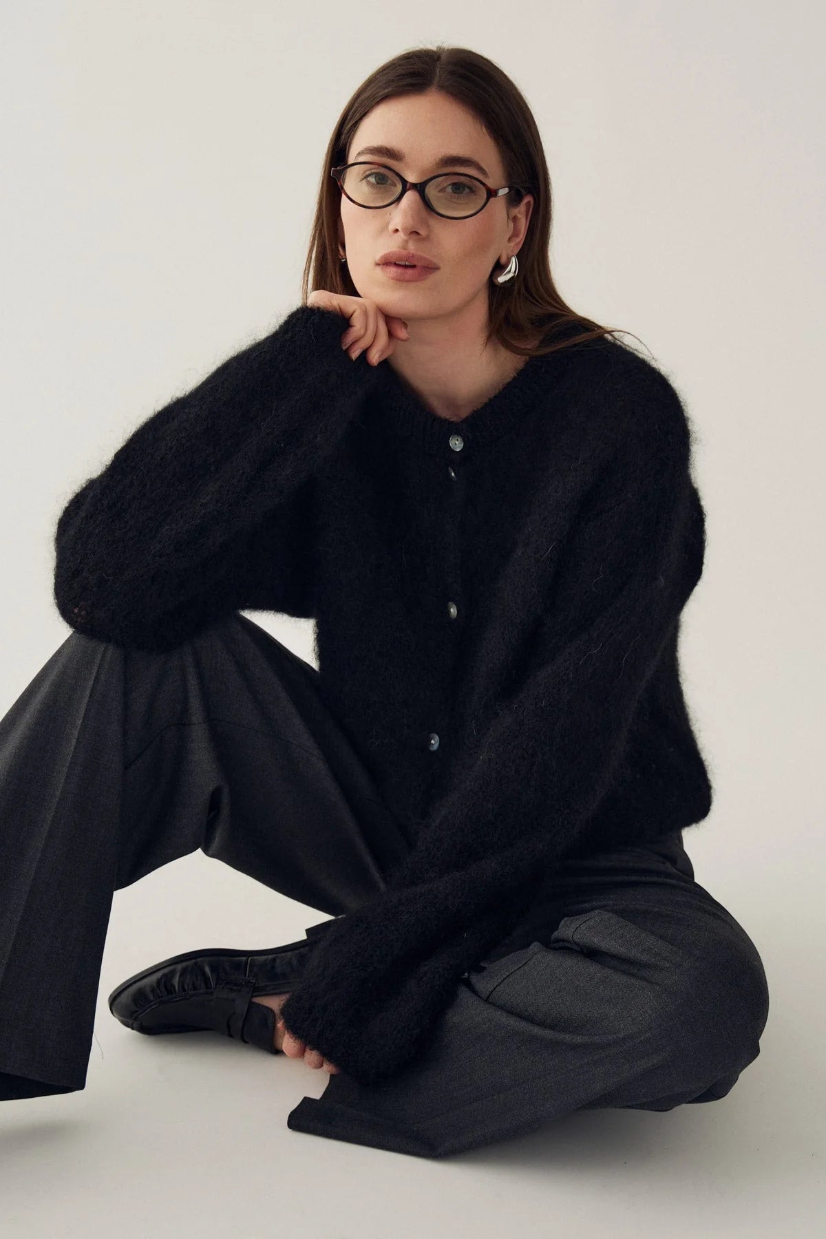 N-Kae Mohair Cardigan Black