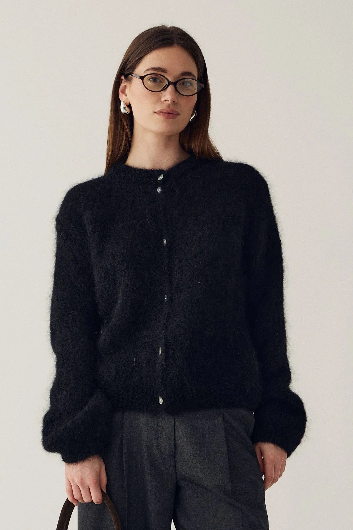 N-Kae Mohair Cardigan Black