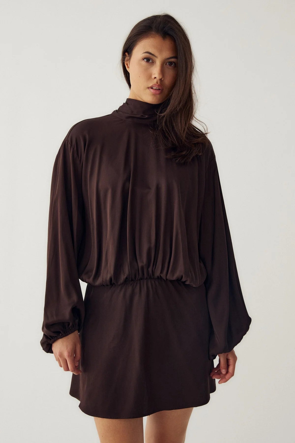 N-Melda Dress Dark Chestnut