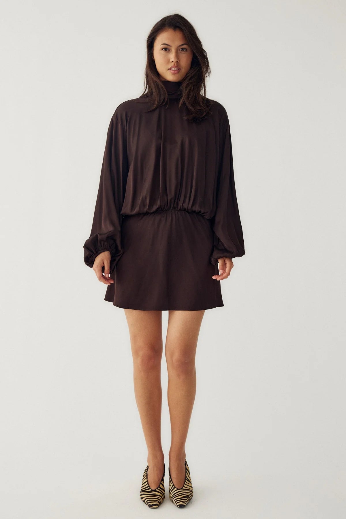 N-Melda Dress Dark Chestnut