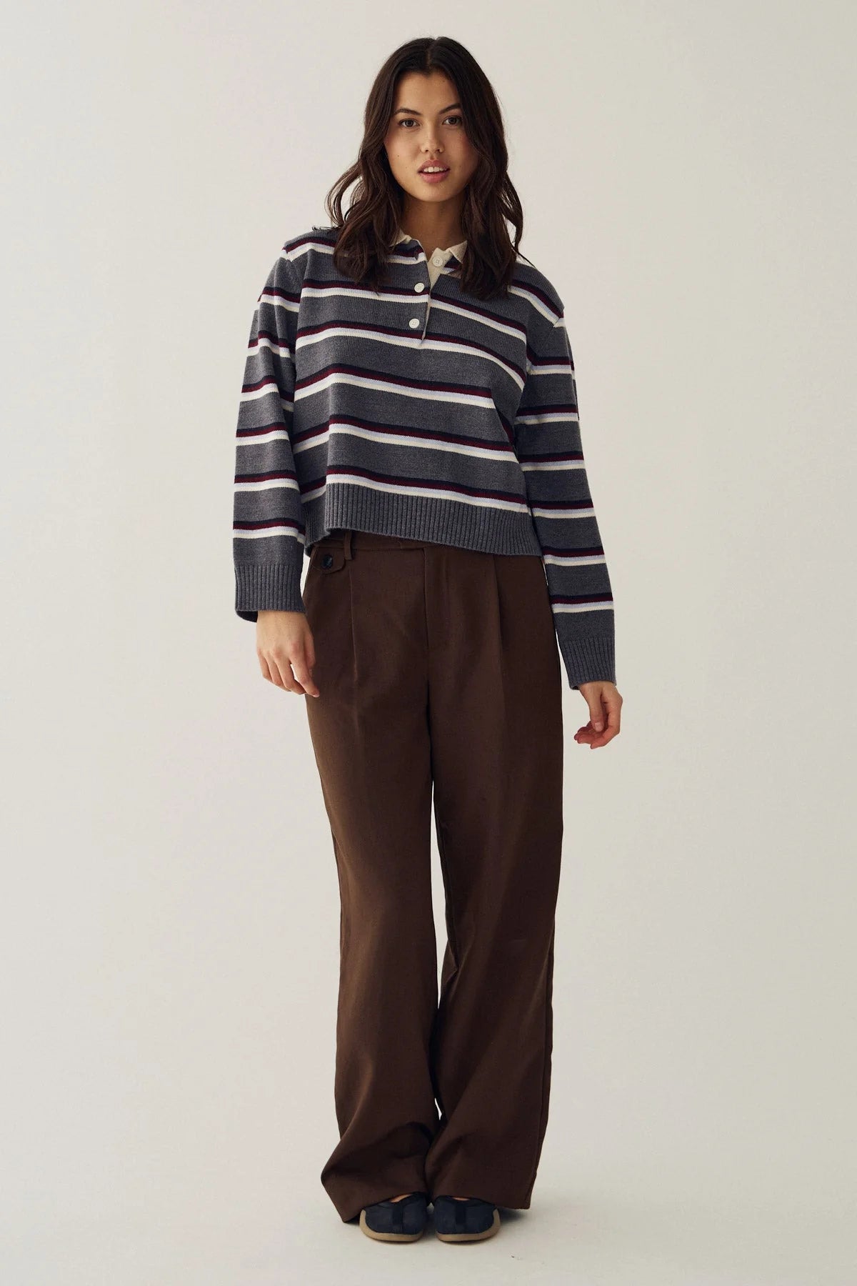 N-Merryl Knit Grey Stripe