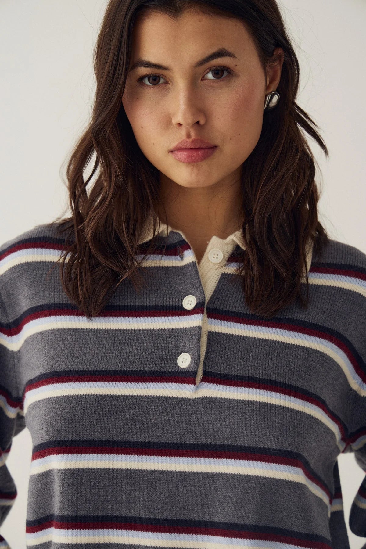 N-Merryl Knit Grey Stripe