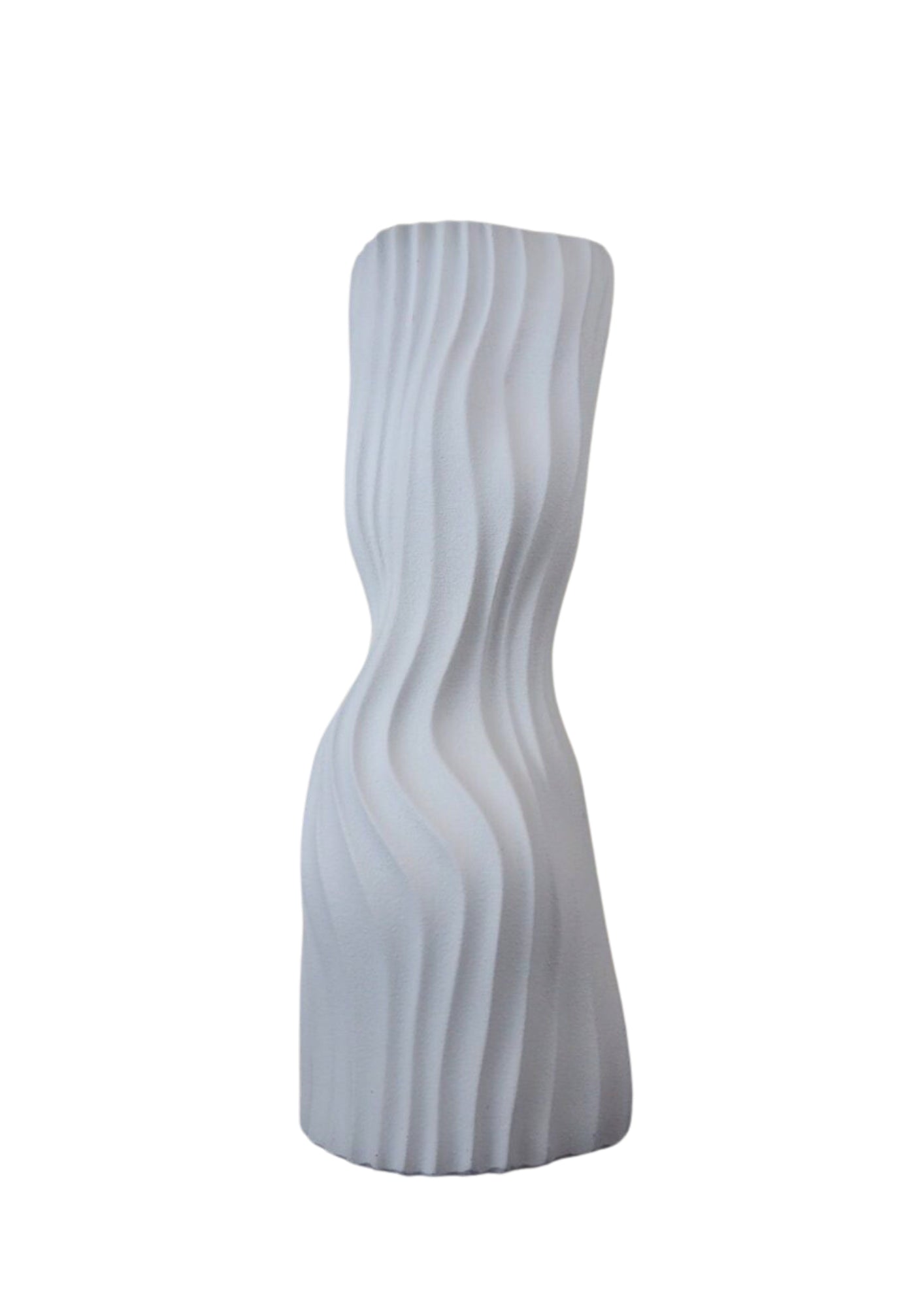 Wavy vase white