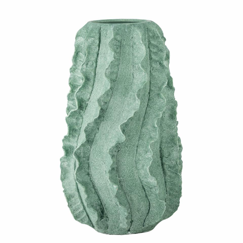 Deco Vase, Green, Terracotta