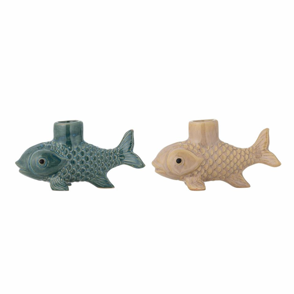 Burne Candle Holder, Multi, Stoneware