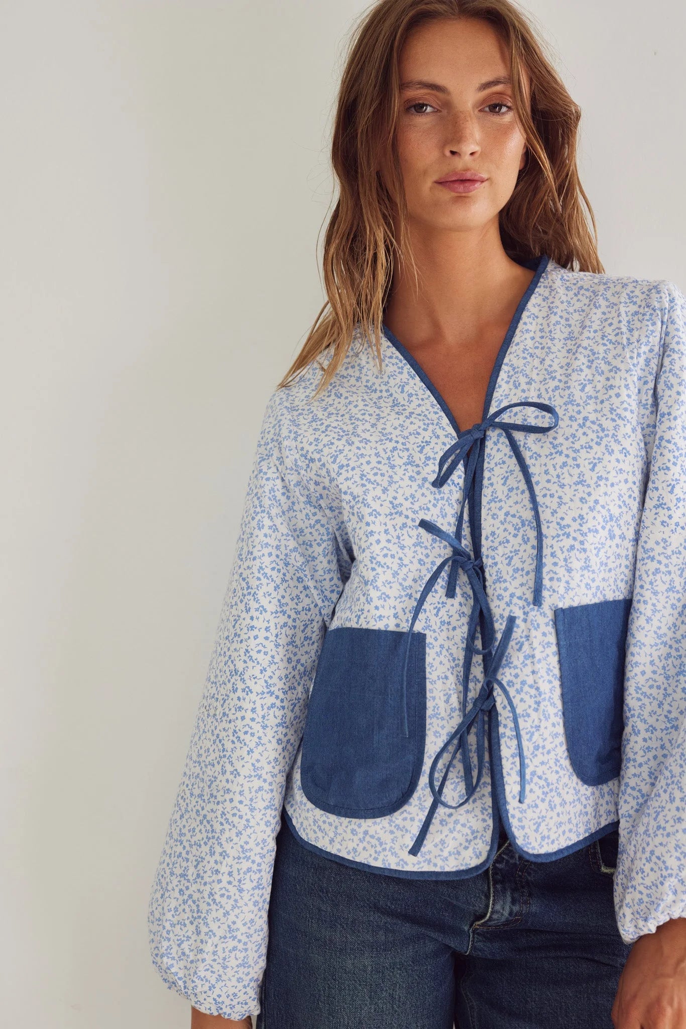 Jacket Calla Denim Print