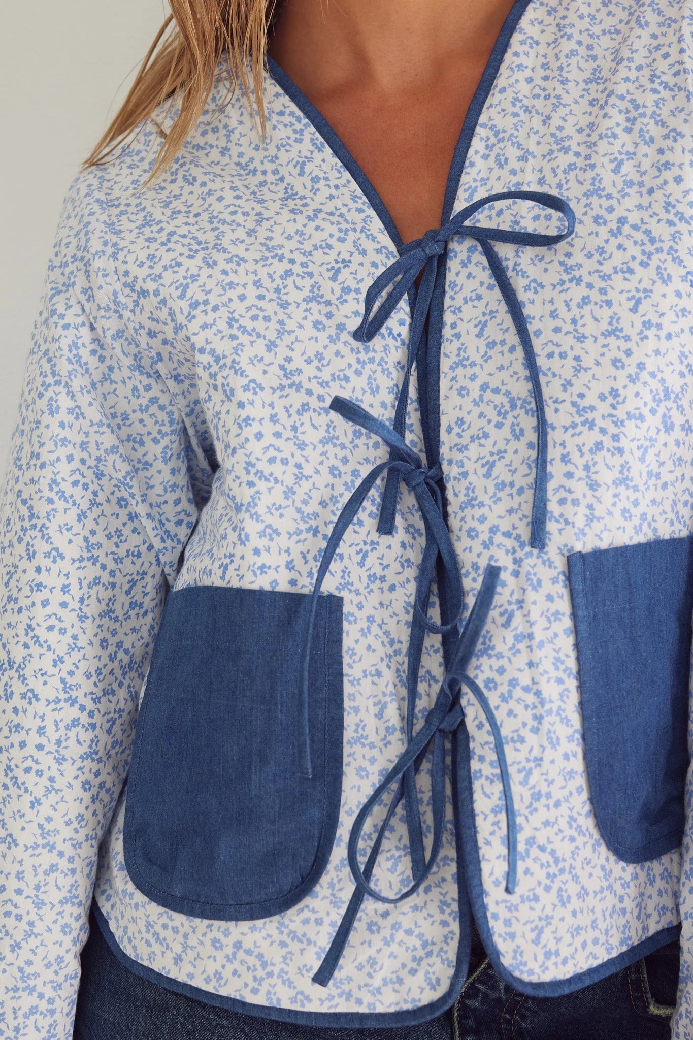 Jacket Calla Denim Print