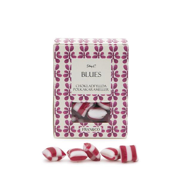 Blues choko.fylld polkakara 100g