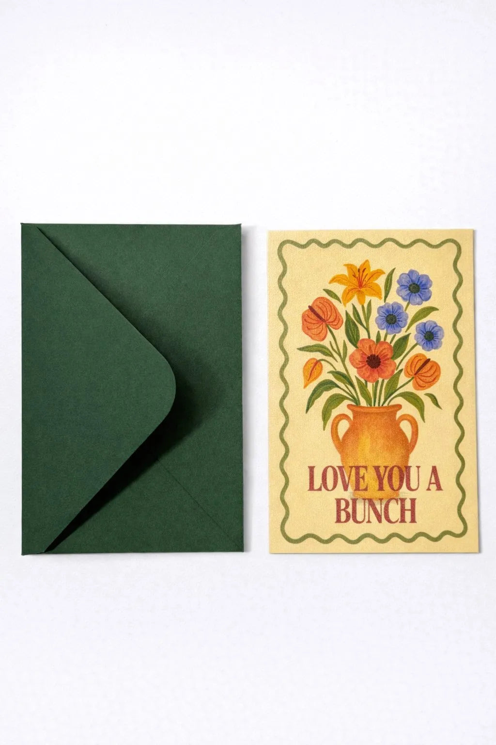 Kort Love you a bunch + kuvert