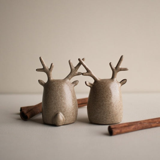 Deer twins set om 2 Beige