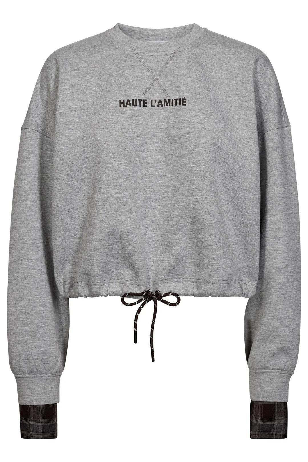 Maxi Crop Shirt Cuff Sweat