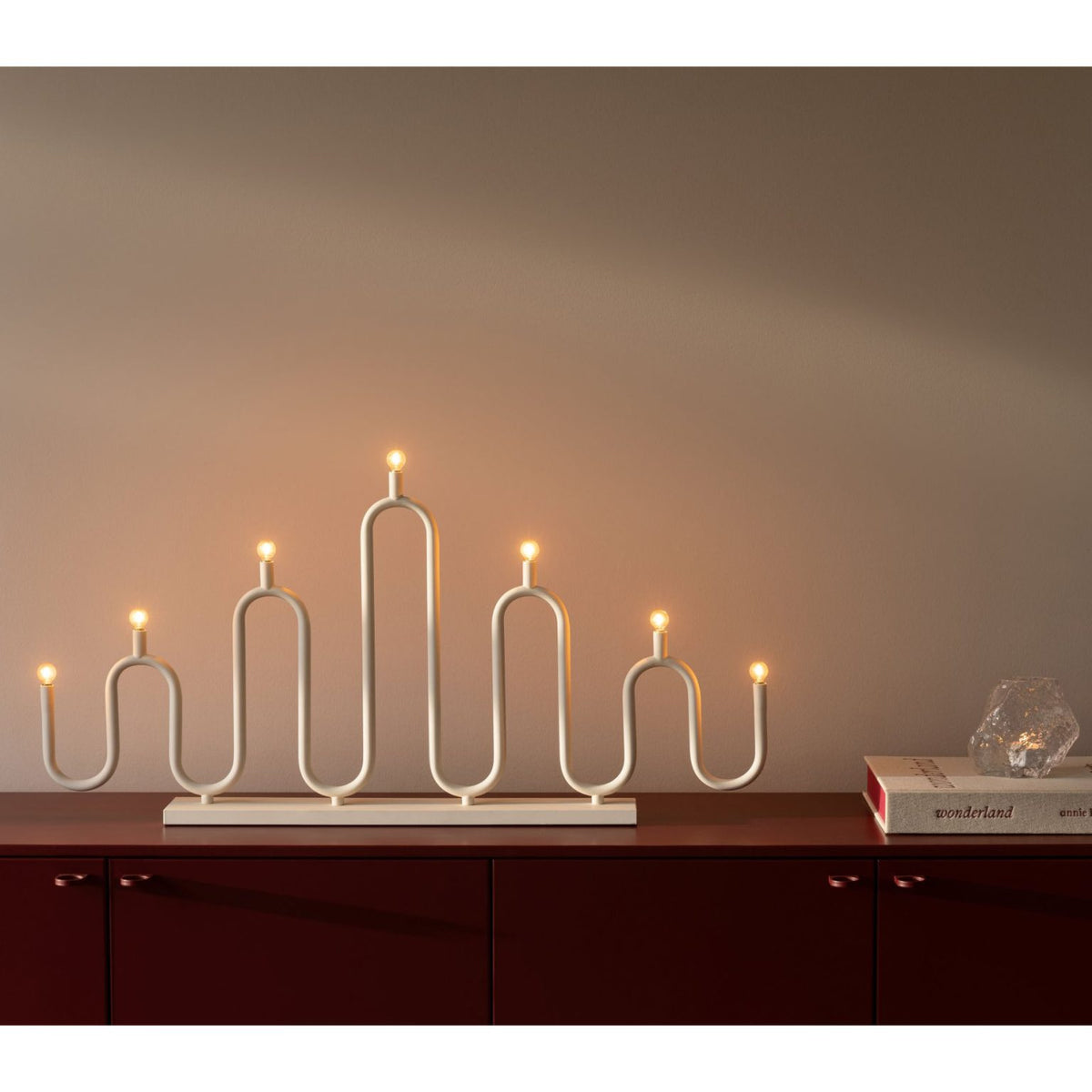 Adventsljusstake Noel 7 Elfenbensvit