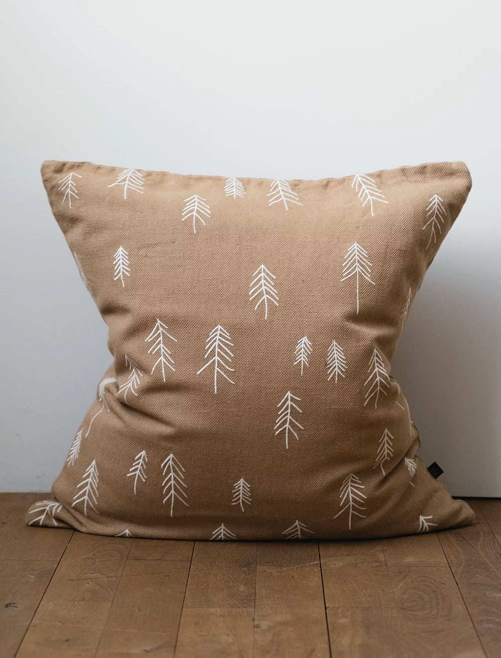 TALL BRODERAT KUDDFODRAL, BRUN