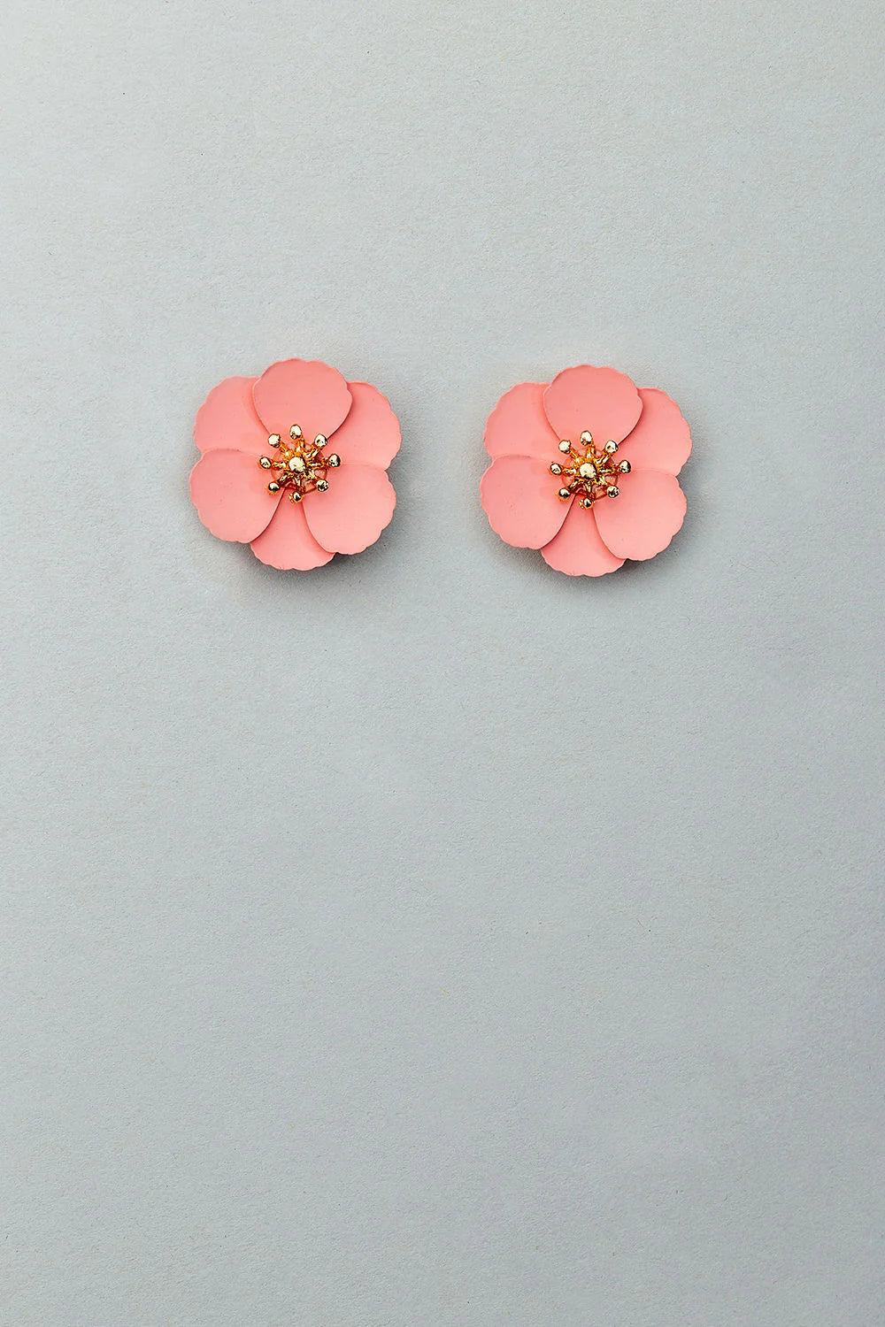 FLOWER SMALL EARRINGS MAT PINK