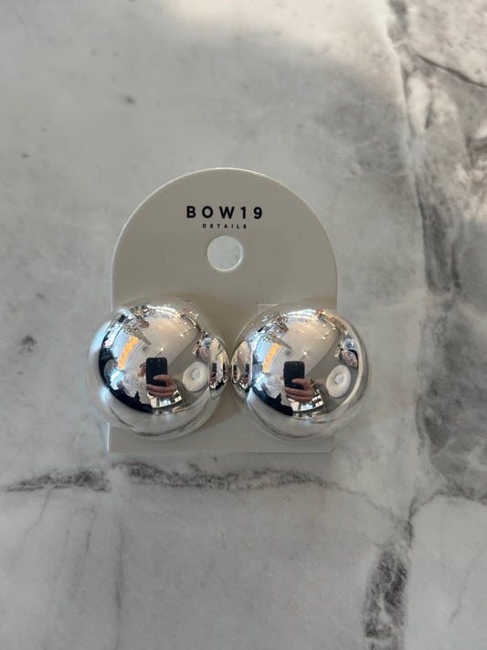 Big earrings silver