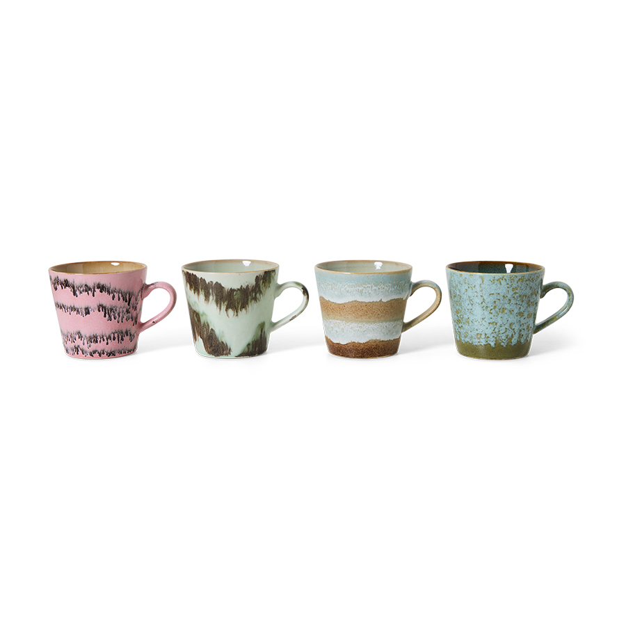 70s ceramics: cappuccino mugs Dada 4 pcs