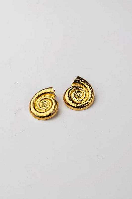 SHELL STUD GOLD
