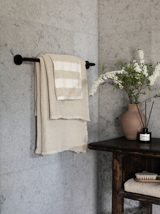 Nella waffle towel beige 100*150