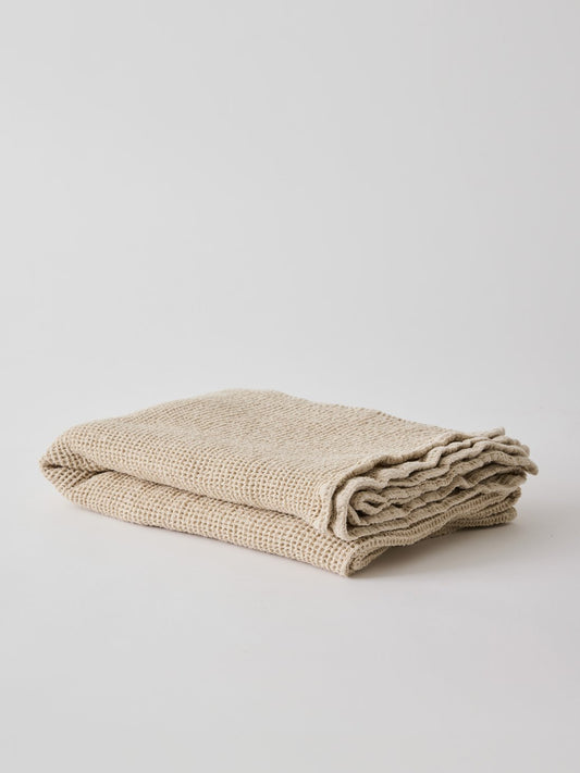 Nella waffle towel beige 100*150