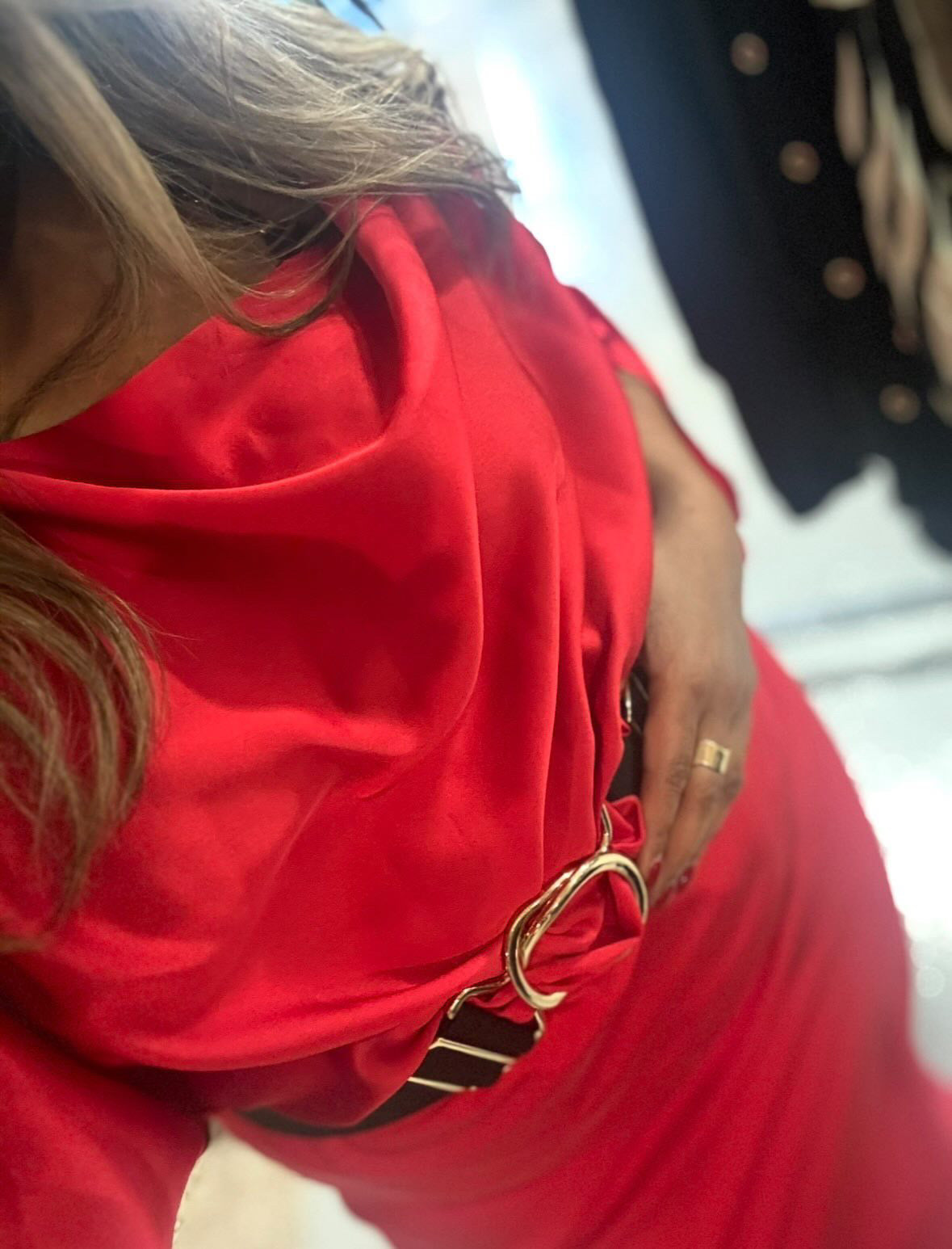 Cosy House Silkig top Röd